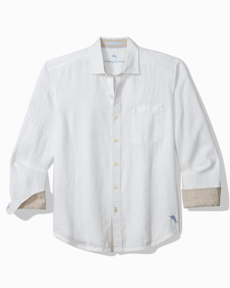 Miramonte Destination Breezer Linen Long-Sleeve Shirt - Mirawhite