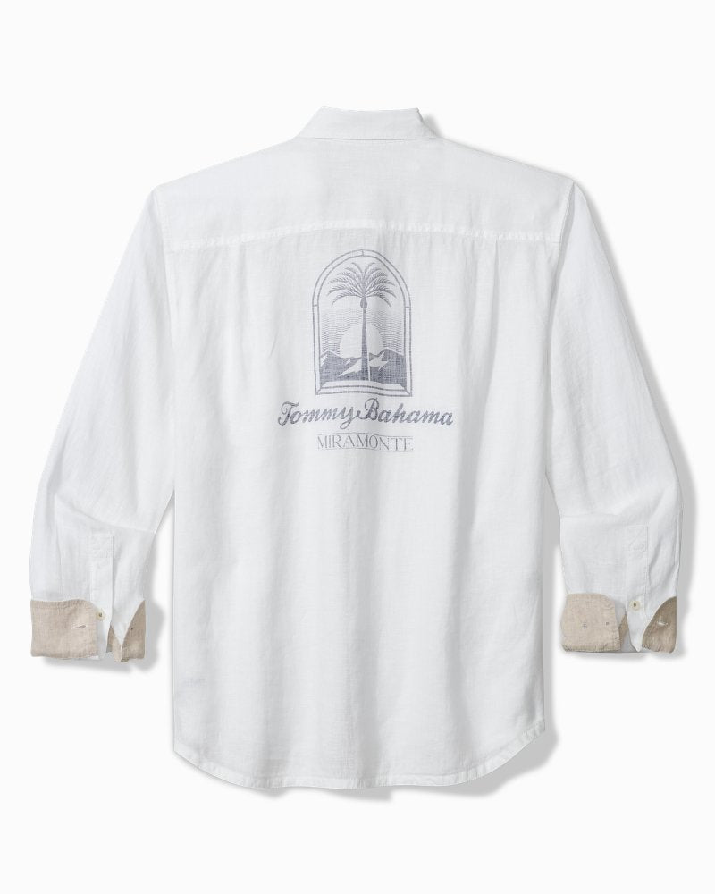 Miramonte Destination Breezer Linen Long-Sleeve Shirt - Mirawhite