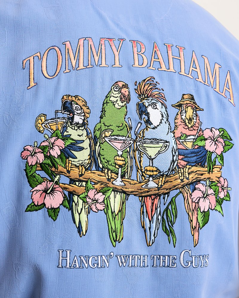 Hangin' With the Guys Silk Camp Shirt - French Blue