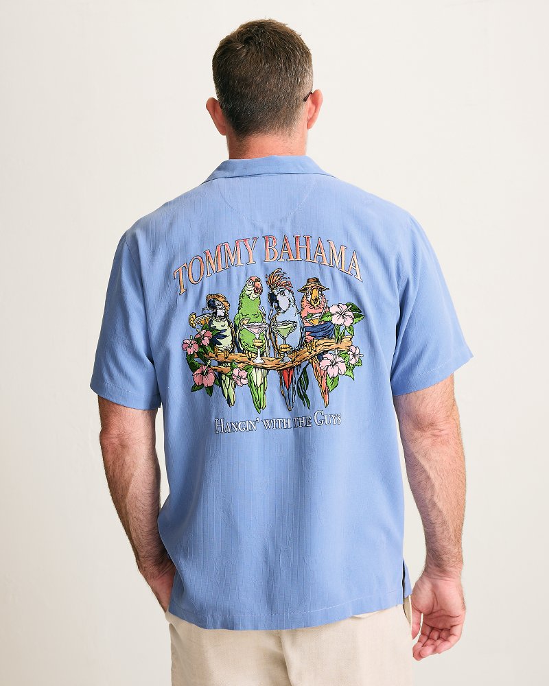 Hangin' With the Guys Silk Camp Shirt - French Blue