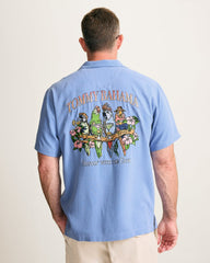 Hangin' With the Guys Silk Camp Shirt - French Blue