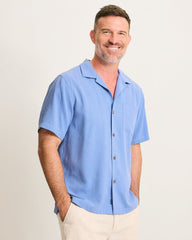 Hangin' With the Guys Silk Camp Shirt - French Blue