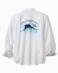 The Marlin Bar Breezer Linen Long-Sleeve Shirt - Blue Stream
