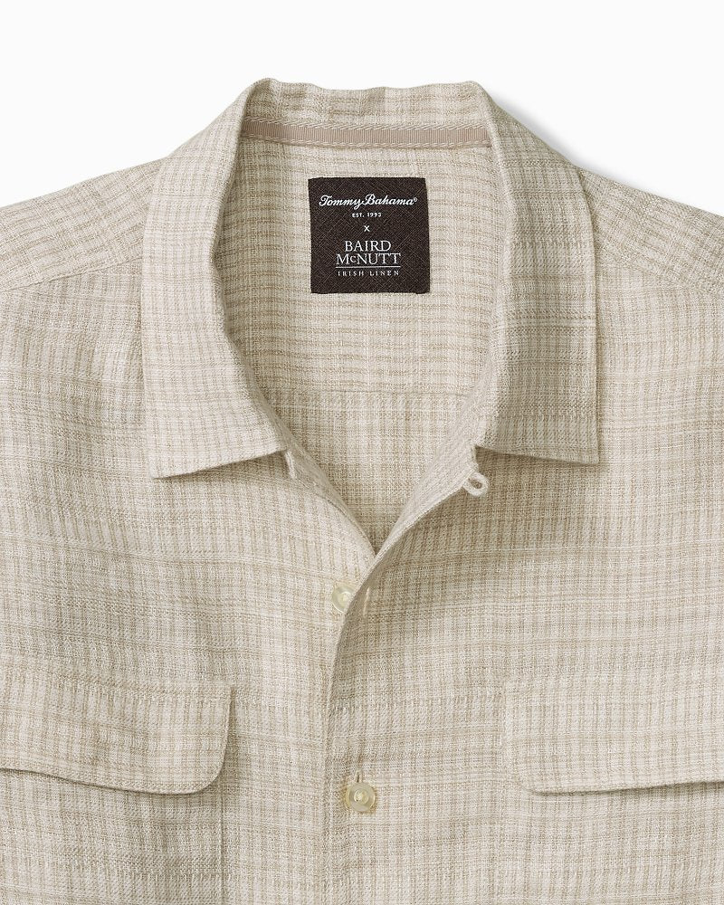 Baird McNutt Plaid Linen Long-Sleeve Shirt - Golden Honey
