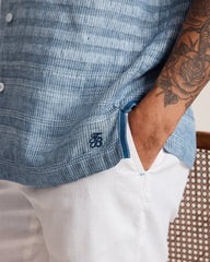 Baird McNutt Clifden Falls Linen Camp Shirt - Island Navy