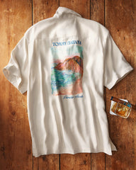 Tide &amp; Time Silk Camp Shirt - Coastal Mist