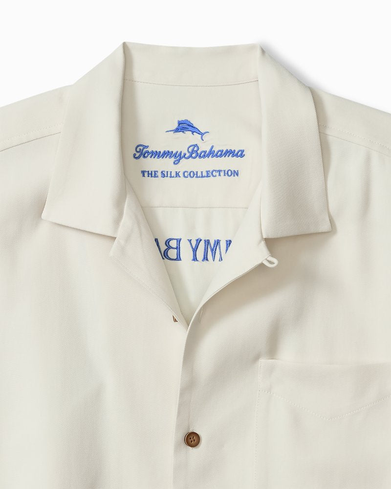 Tide &amp; Time Silk Camp Shirt - Coastal Mist