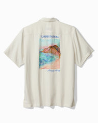 Tide &amp; Time Silk Camp Shirt - Coastal Mist
