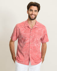 Coastal Ease Palms IslandZone Shirt - Red Sunset