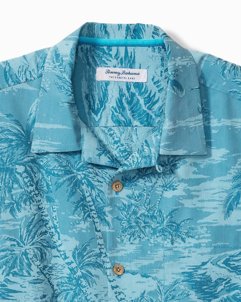 Coastal Ease Palms IslandZone Shirt - Saxony Blue