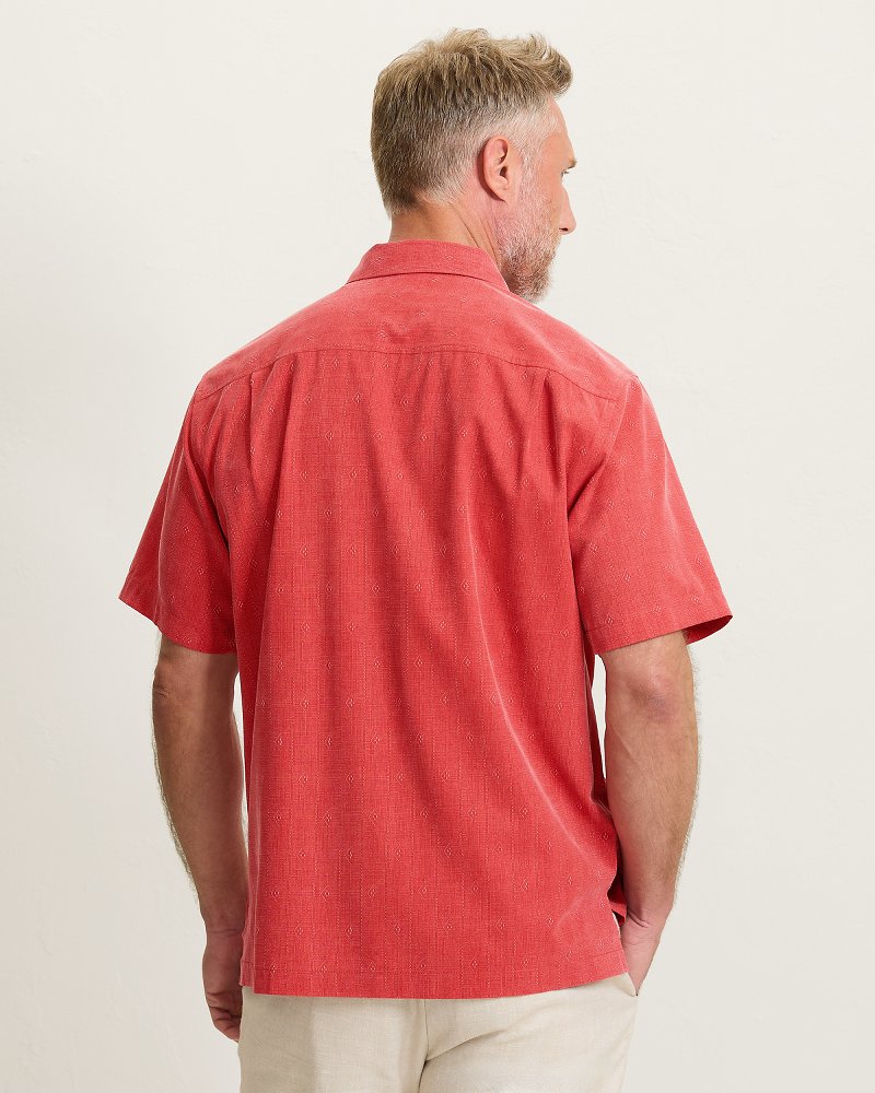 Kona Luxe Border Silk Camp Shirt - Baked Apple