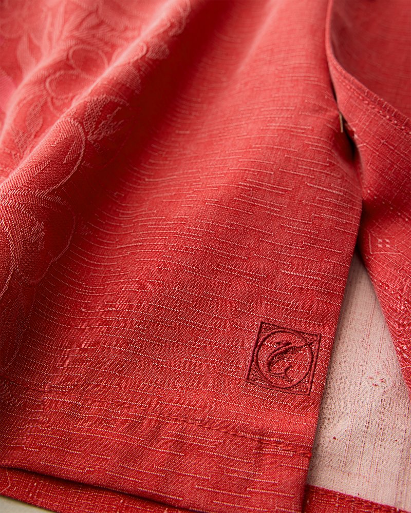 Kona Luxe Border Silk Camp Shirt - Baked Apple