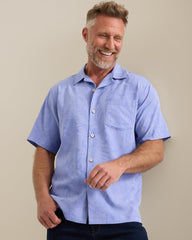 Coastal Ease Botanic Loom IslandZone Camp Shirt - Ritzy Purple