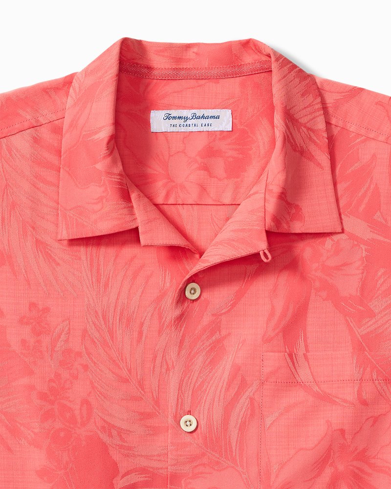 Coastal Ease Botanic Loom IslandZone Camp Shirt - Melon Berry
