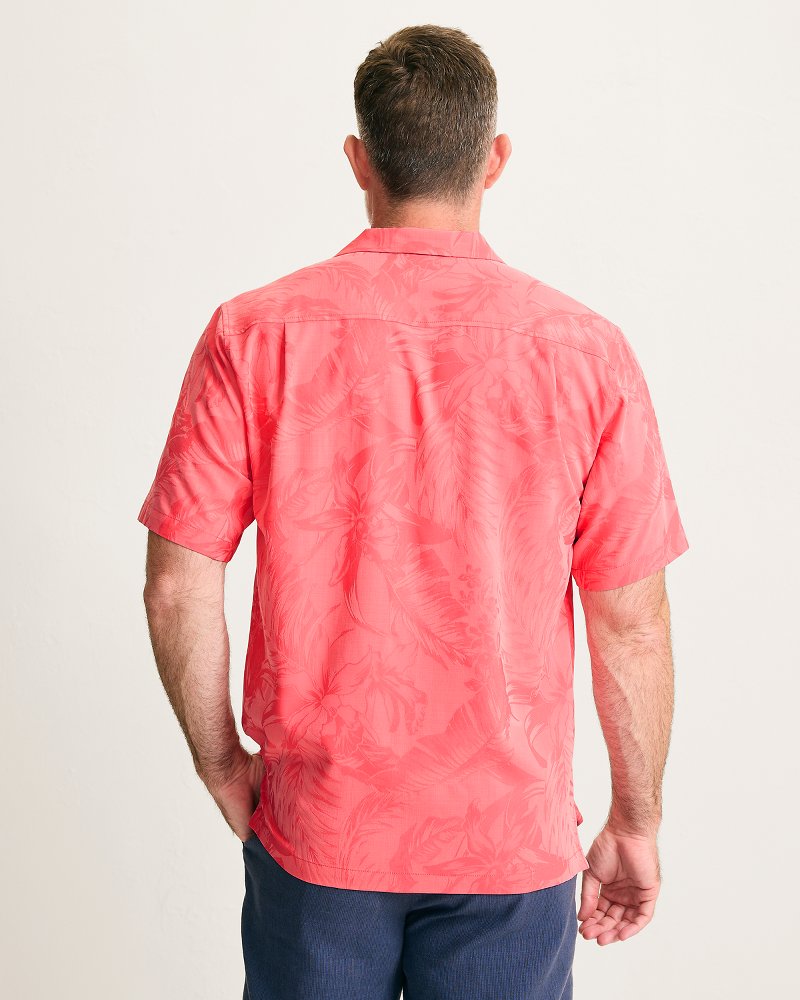 Coastal Ease Botanic Loom IslandZone Camp Shirt - Melon Berry