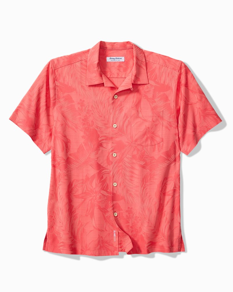 Coastal Ease Botanic Loom IslandZone Camp Shirt - Melon Berry