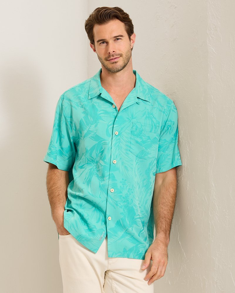 Coastal Ease Botanic Loom IslandZone Camp Shirt - Blue Freeze