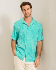 Coastal Ease Botanic Loom IslandZone Camp Shirt - Blue Freeze