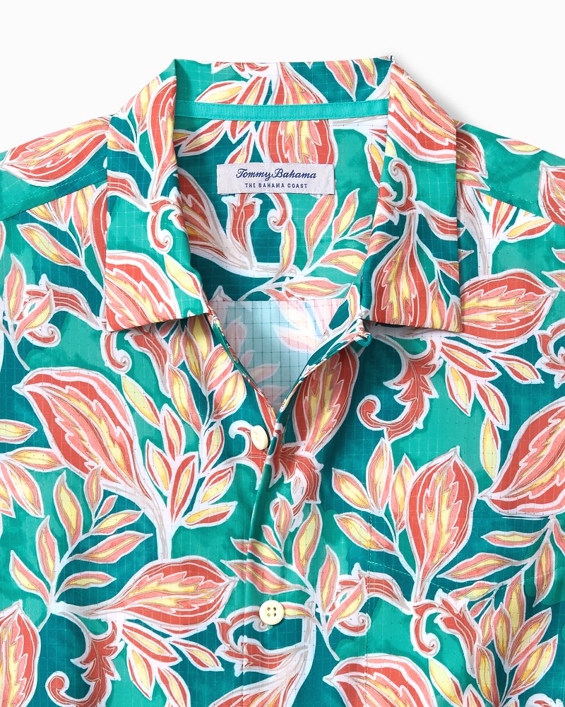 Bahama Coast Wild Vines IslandZone Shirt - Largo Teal