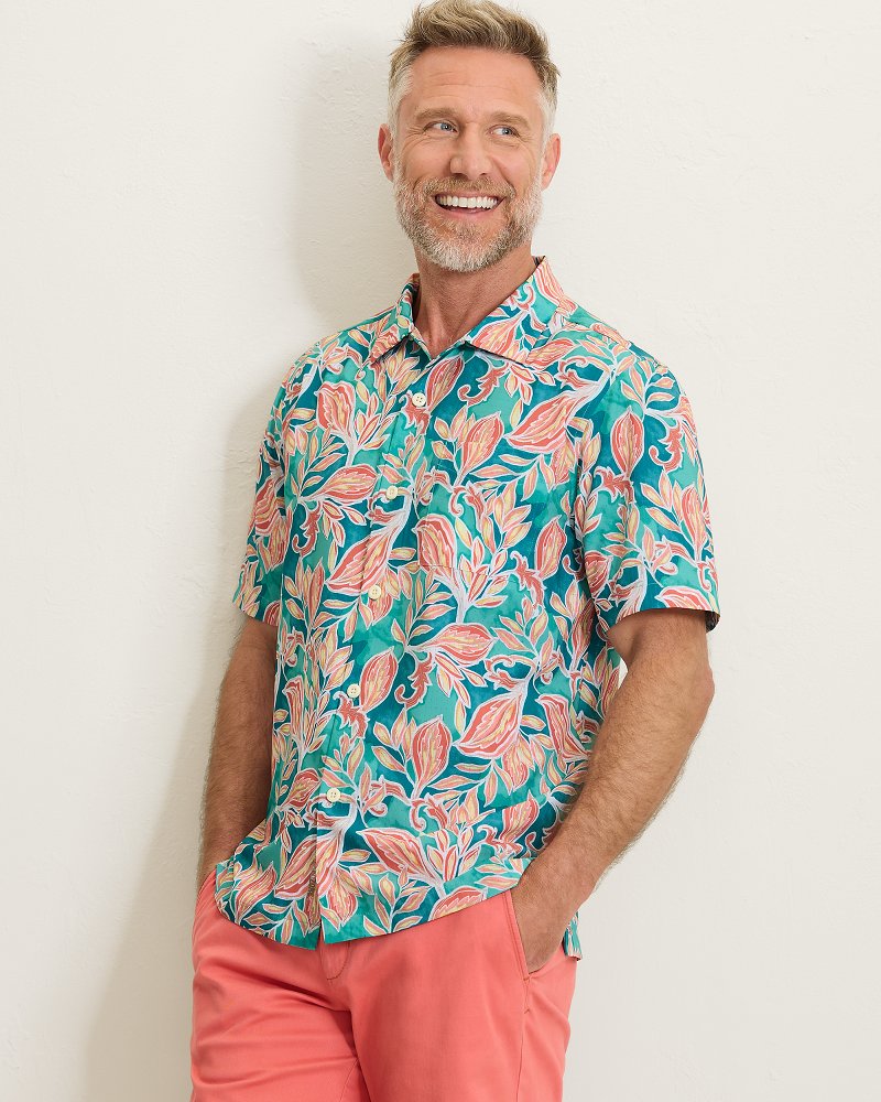 Bahama Coast Wild Vines IslandZone Shirt - Largo Teal
