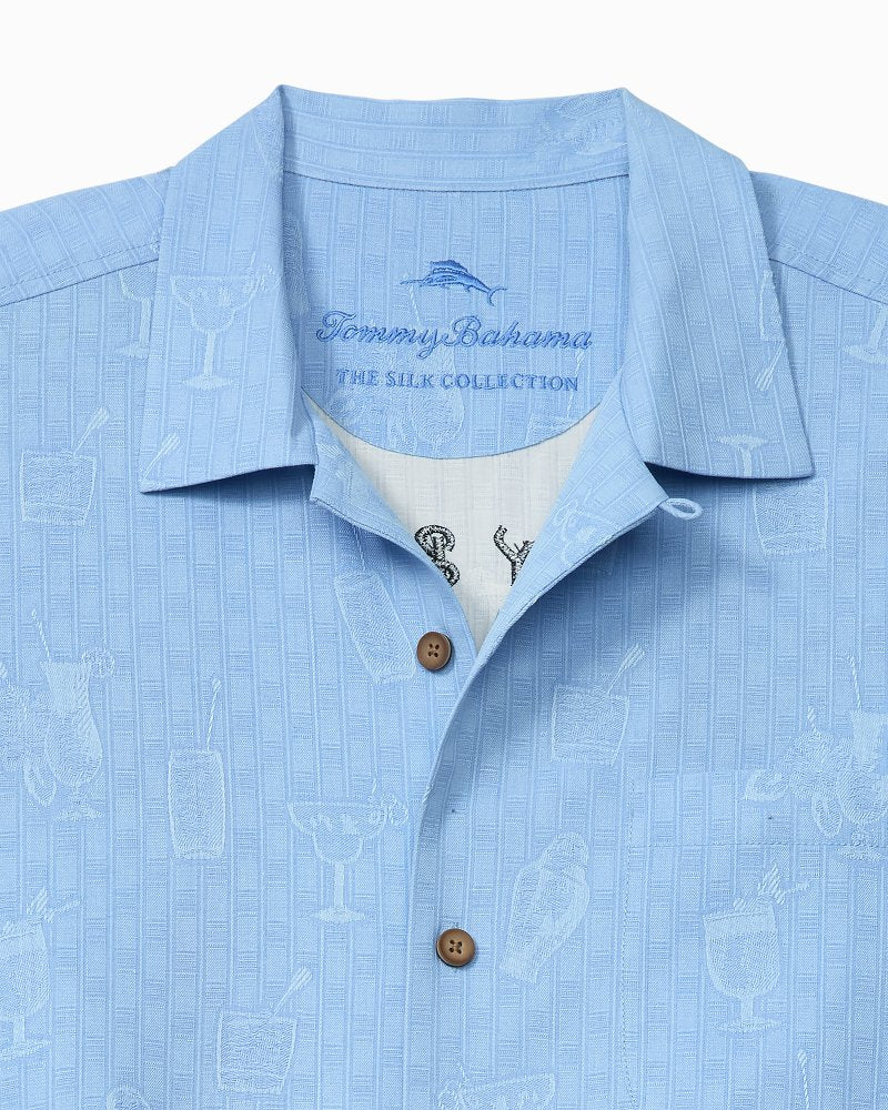 Drinks Well With Others Silk Camp Shirt - Canyon Sky