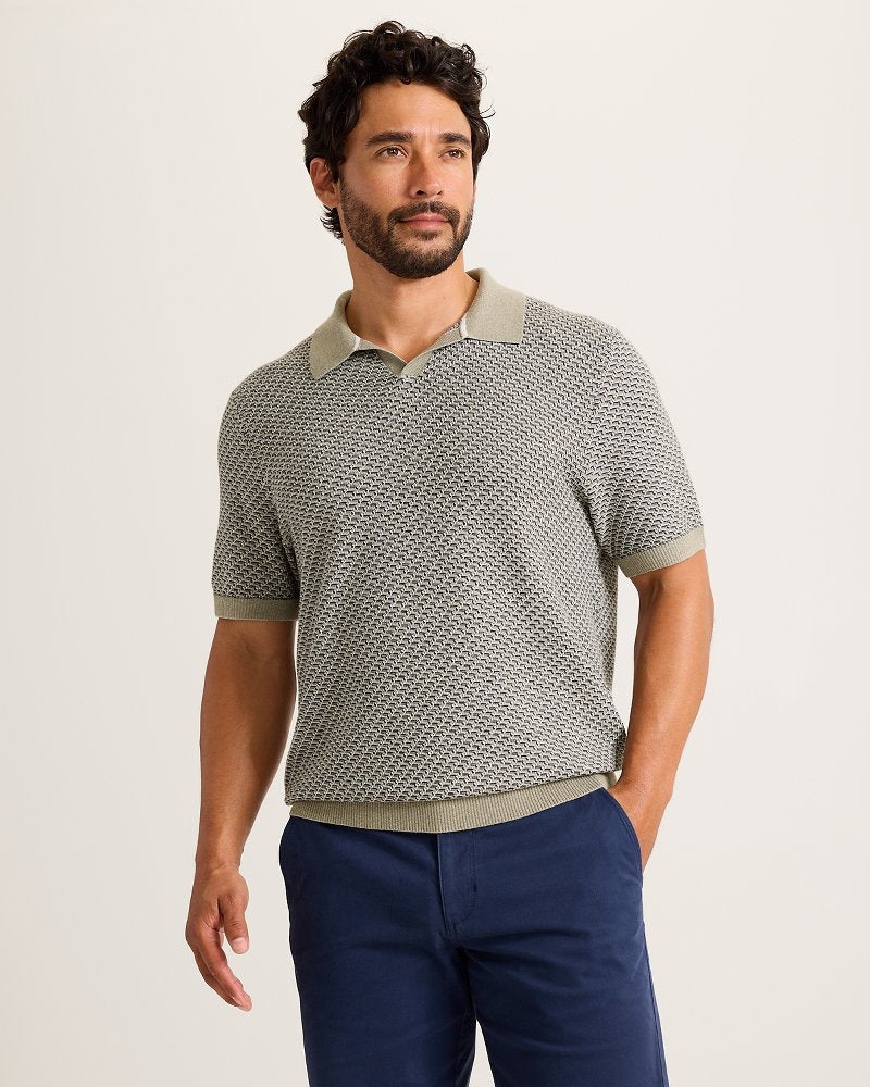 Coolside IslandZone® Sweater Polo - Sea Clay