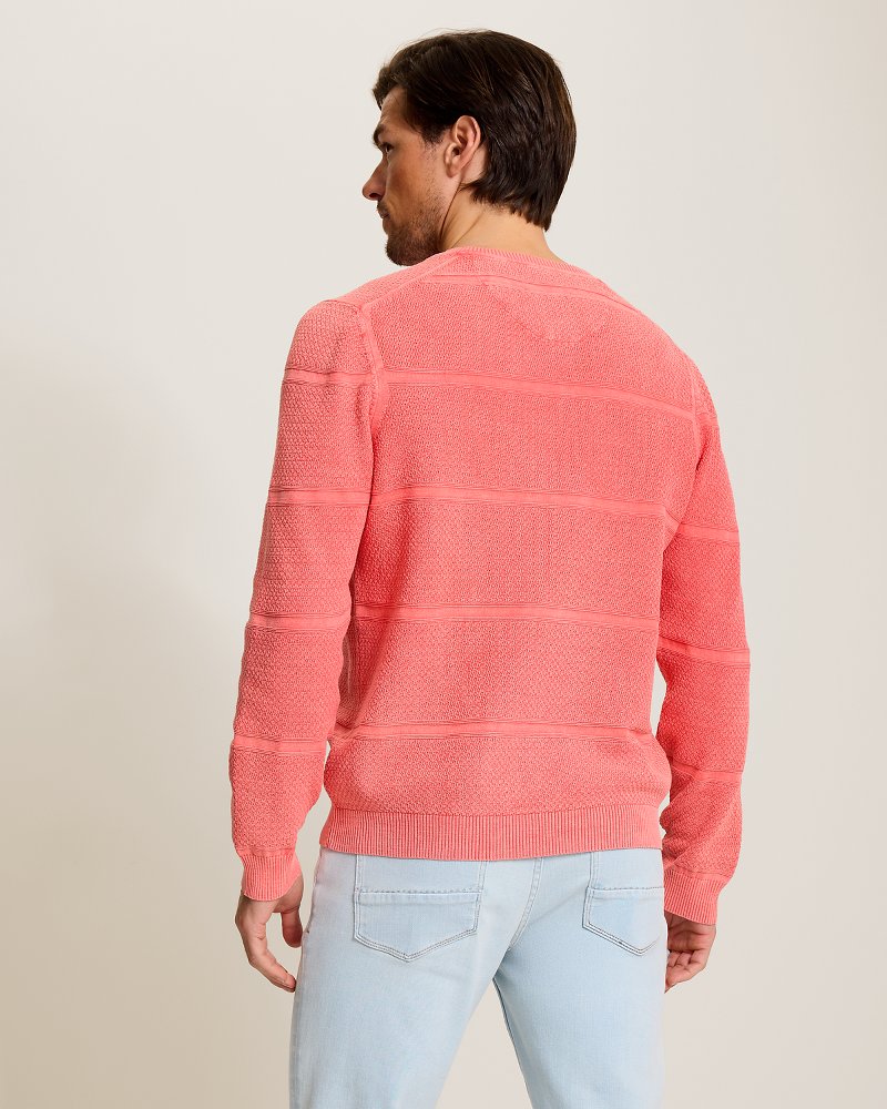 Saltwater Textured Abaco Sweater - Red Ginger