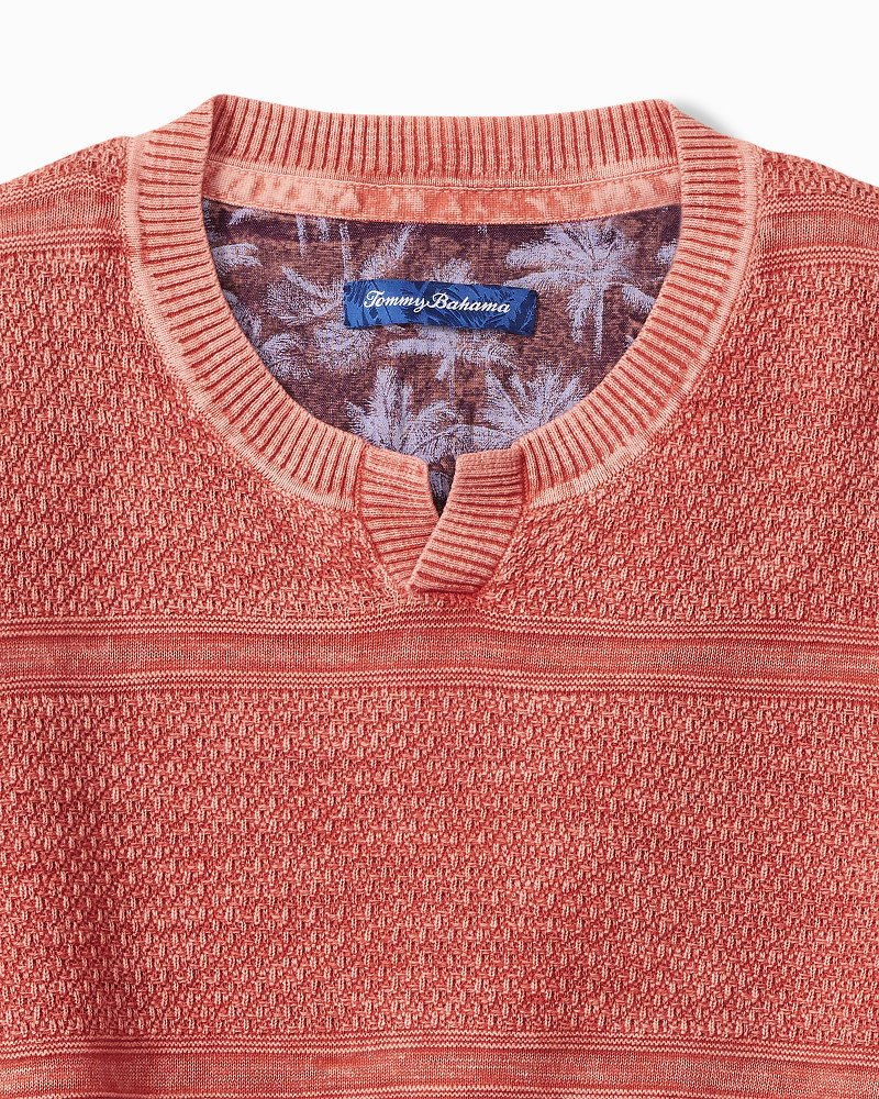 Saltwater Textured Abaco Sweater - Red Ginger