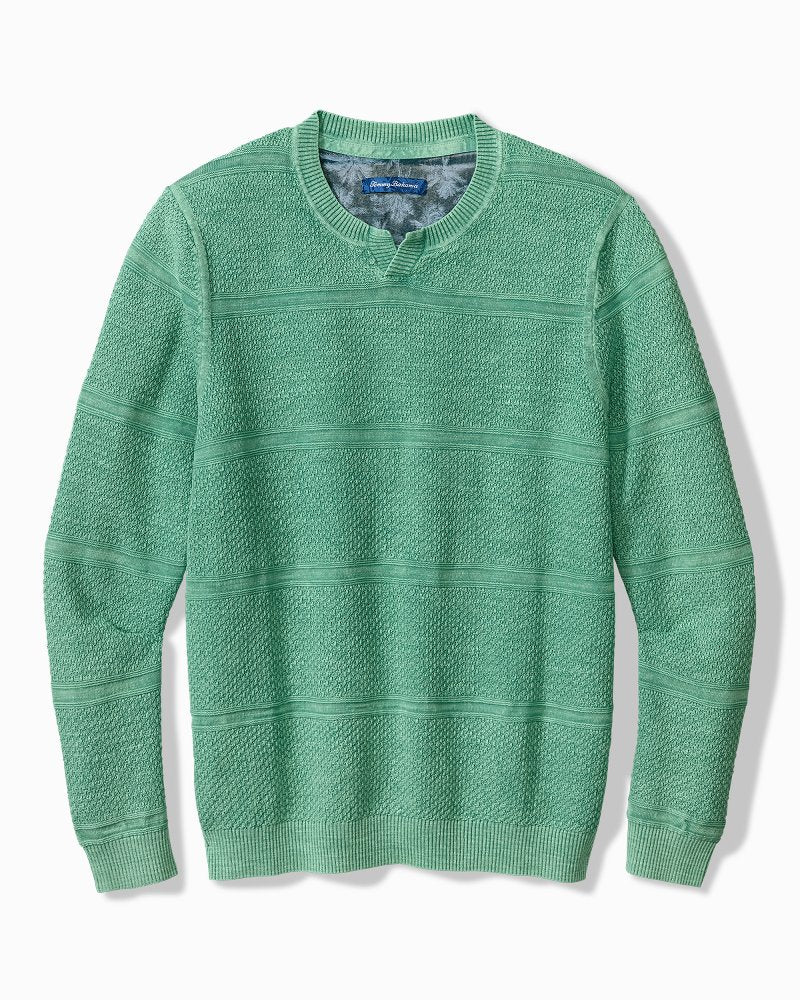 Saltwater Textured Abaco Sweater - Azure Water