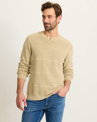 Saltwater Textured Abaco Sweater - Nomad Khaki