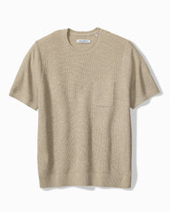 Salthill Pocket Cotton-Blend Crew Sweater - Oatmeal Heather