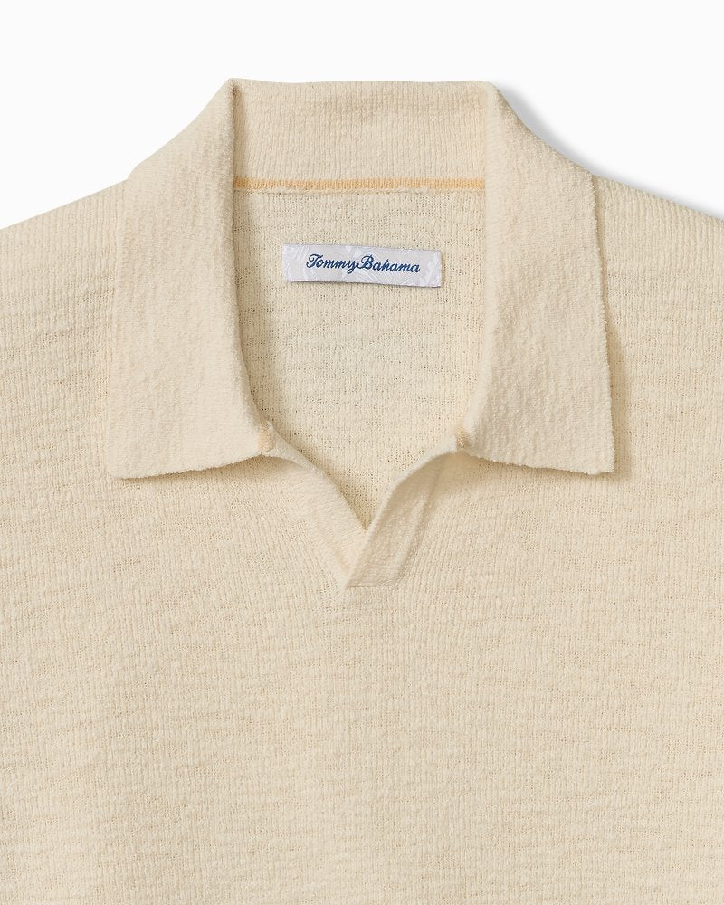 San Clemente Cotton-Blend Sweater Polo - Ivory Cream