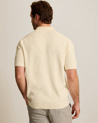 San Clemente Cotton-Blend Sweater Polo - Ivory Cream