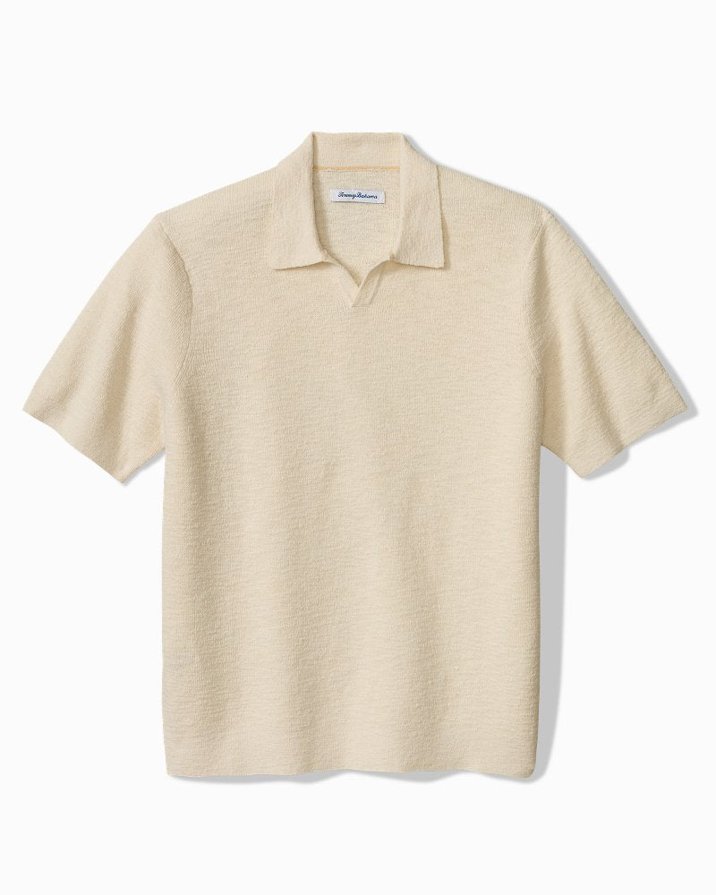 San Clemente Cotton-Blend Sweater Polo - Ivory Cream