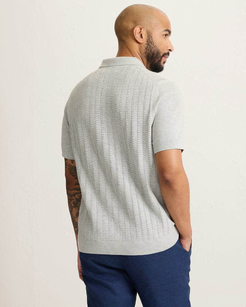Coolside Sun Bliss IslandZone Polo - Light Grey Heather