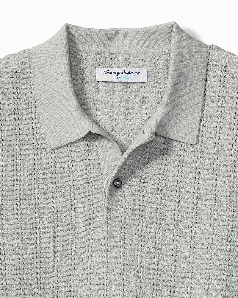 Coolside Sun Bliss IslandZone Polo - Light Grey Heather