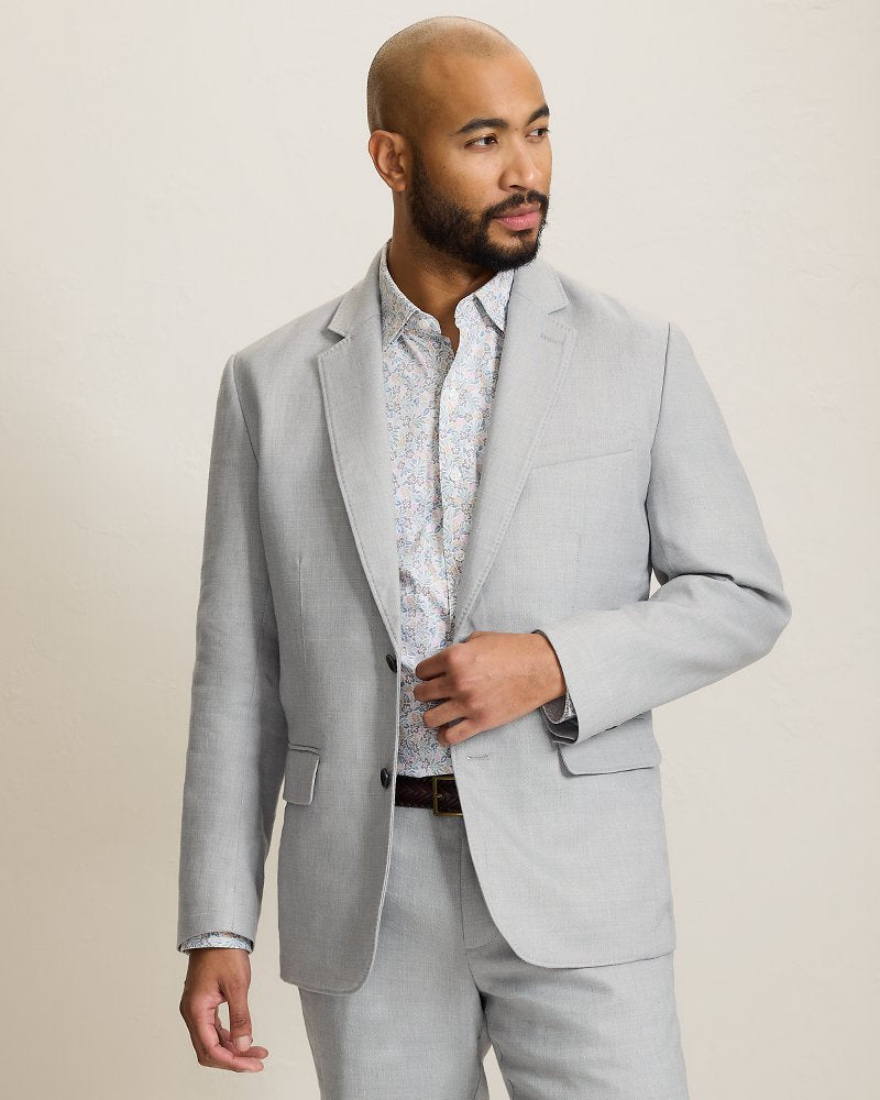 Latigo Beach Linen-Blend Blazer - Bala Shark