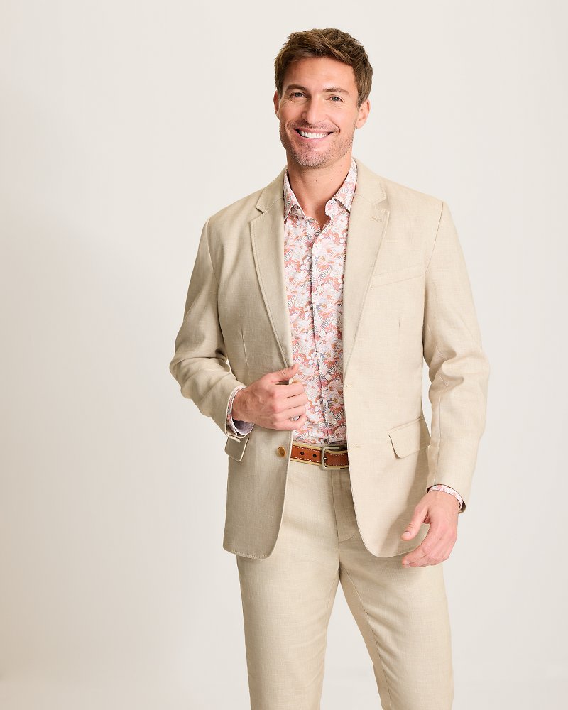 Latigo Beach Linen-Blend Blazer - Stone Khaki