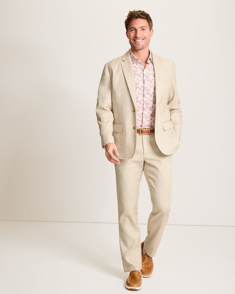 Latigo Beach Linen-Blend Blazer - Stone Khaki