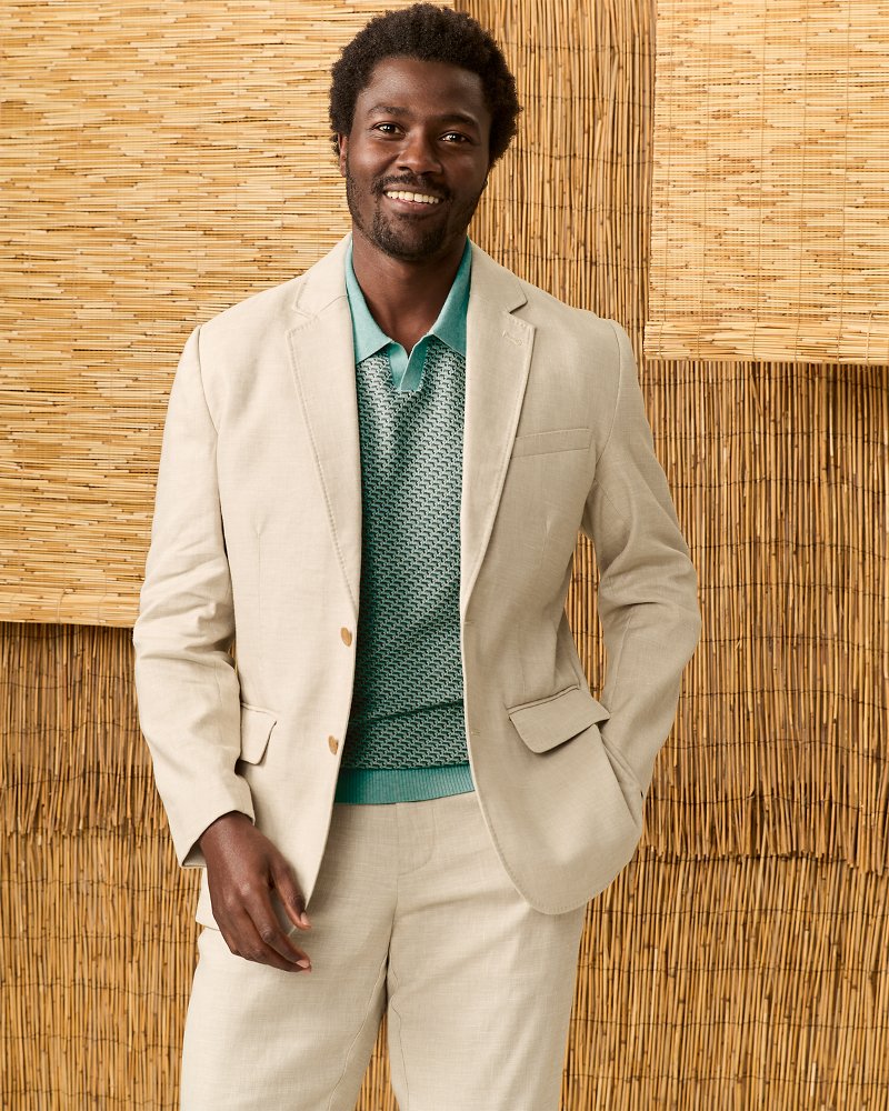 Latigo Beach Linen-Blend Blazer - Stone Khaki