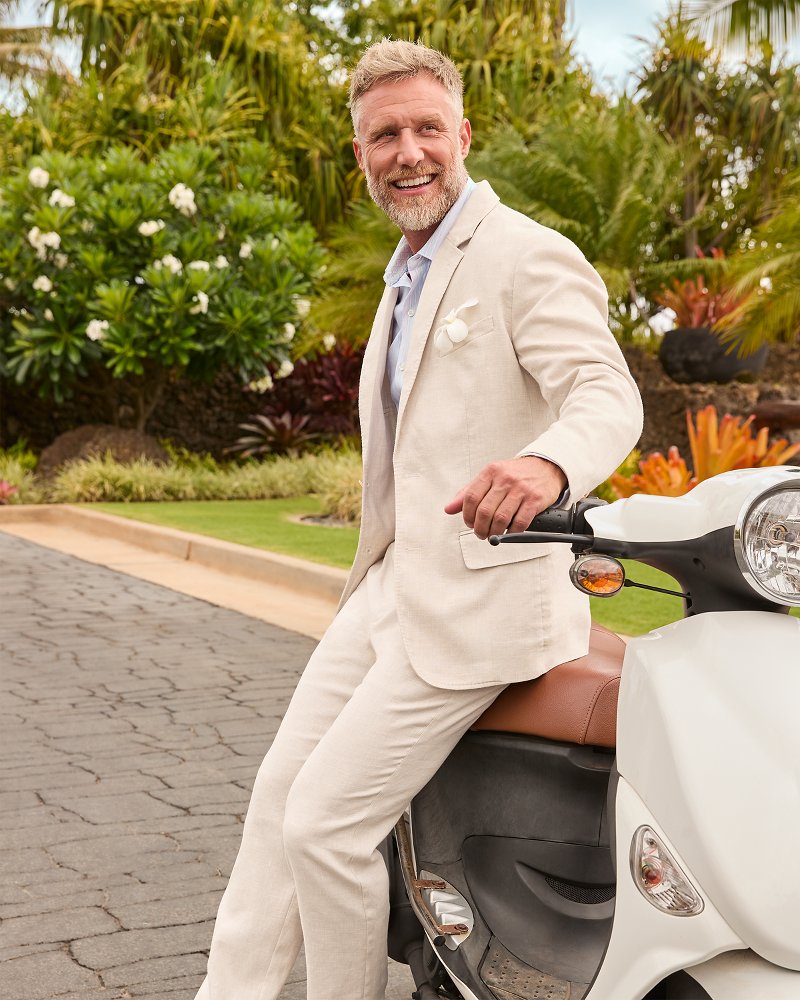 Latigo Beach Linen-Blend Blazer - Stone Khaki