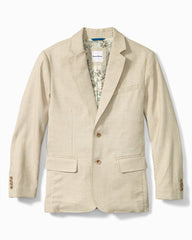 Latigo Beach Linen-Blend Blazer - Stone Khaki