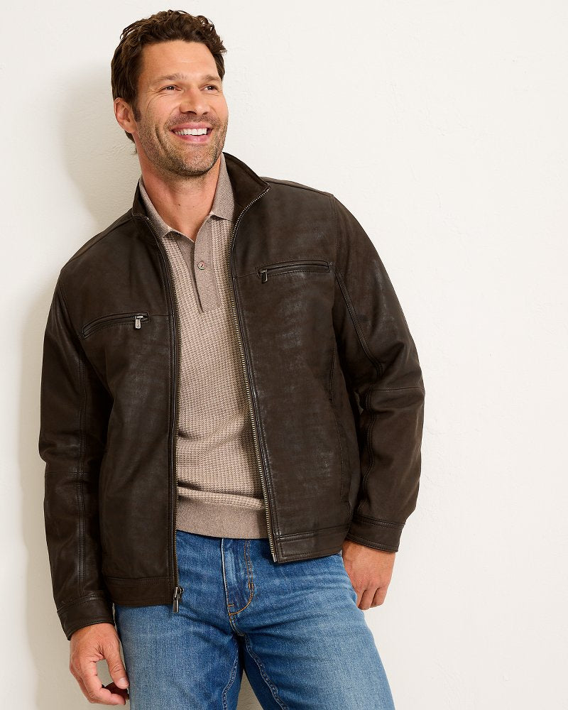 Highland Rocker Leather Jacket - Dark Brown