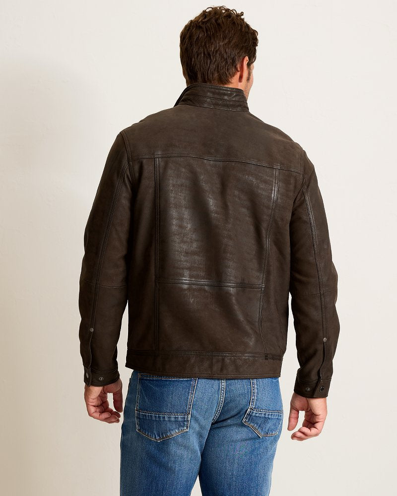 Highland Rocker Leather Jacket - Dark Brown