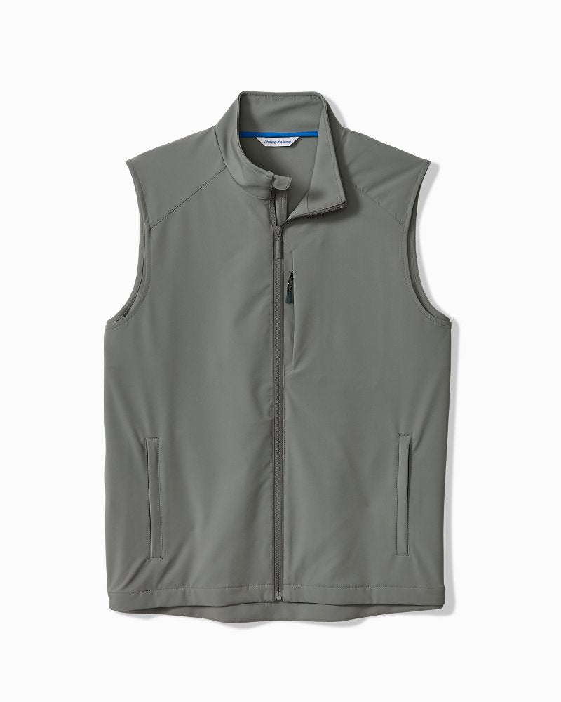 Island Clubhouse Pro Full-Zip Performance Vest - Spa Stone