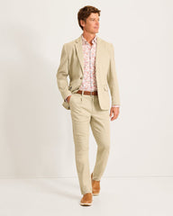 Bayview Herringbone Blazer - Khaki Sands
