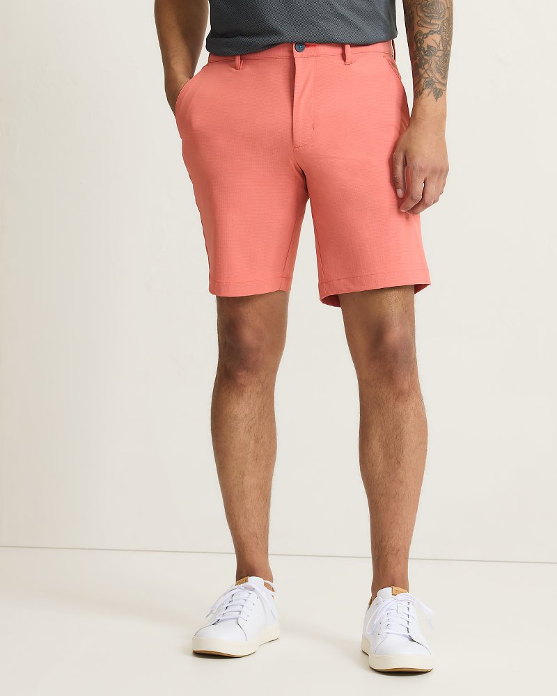 Chip Shot IslandZone 9-Inch Shorts - Red Sunset