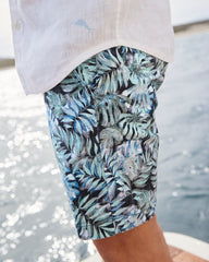 Boracay Fiesta Fronds 9-Inch Shorts - Maritime