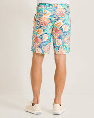 Chip Shot Positano Palms IslandZone 9-Inch Shorts - Lychee