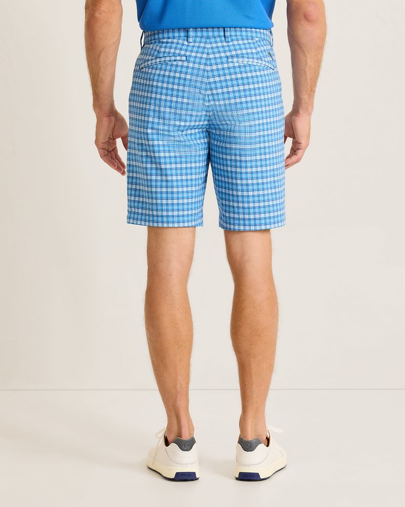 Chip Shot Marina Check IslandZone 9-Inch Shorts - Continental